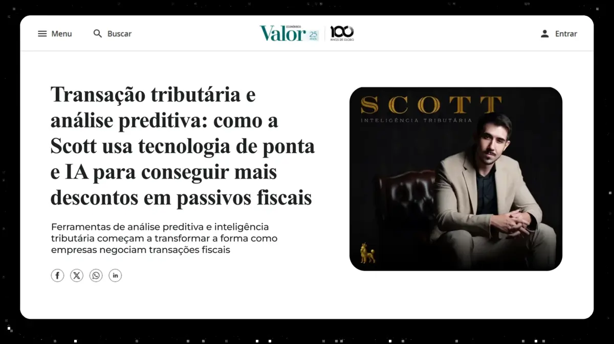 Matéria do Valor Econômico sobre a Scott